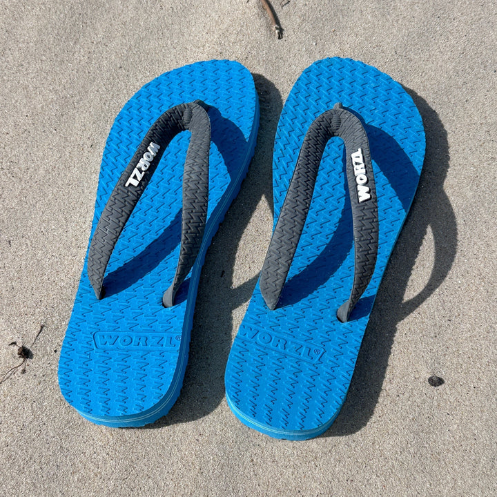 Kids non plastic, biodegradable, rubber flip flops made in the UK. - 1