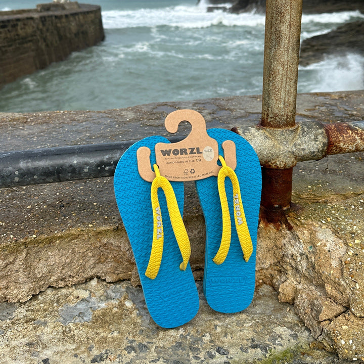Kids non plastic, biodegradable, rubber flip flops made in the UK. - 3